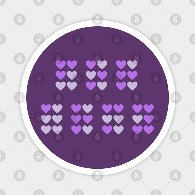 For ARMY Braille Purple Hearts (The Astronaut by Jin of BTS) Magnet by e s p y